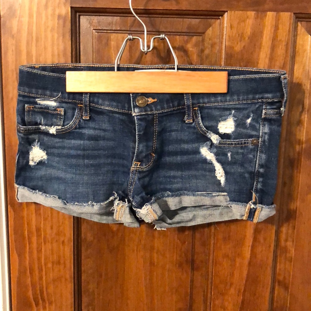 Distressed Abercrombie and Fitch jean shorts